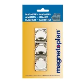 Magnetoplan Magnete silber 3 Stück