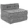 vidaXL Sitzpuff Modular Hellgrau 70 x 70 x 56 cm Stoff