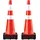 Vevor 6er-Pack 36-Zoll-Verkehrskegel, Sicherheits-Straßenparkkegel mit schwarzer beschwerter Basis, Orangefarbene PVC-Verkehrssicherheitskegel, Gefahrenkegel,