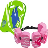 BECO-SEALIFE Schwimmgürtel 5-Block, 19-30 kg + BECO Schwimmbrett SHARKY, Pink