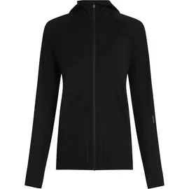 Icebreaker Damen 150 MerinoFine Ace Zip Hoodie Jacke (Größe L, schwarz)