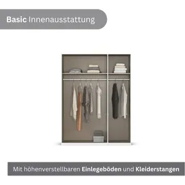 OTTO home Drehtürenschrank YLVA 135 x 197 x 54 cm Weiß