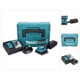 Makita DBO 480 RF1J Akku Schwingschleifer 18 V 112 x 102 mm + 1x Akku 3,0 Ah + Ladegerät + Makpac