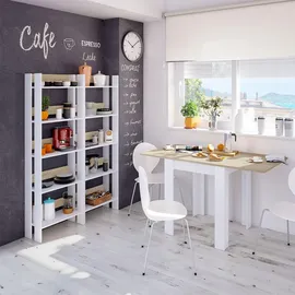 venditadimobilionline Ausziehtisch 67 x 79 x 67 cm weiß