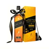 Johnnie Walker Black Label Blended Scotch Whisky Cocktail Kit mit Stirrer und Jigger, 40% Vol, 70cl, eignet sich optimal als Geschenk zu Weihnachten