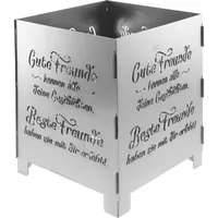 Bentatec Feuerstelle gelasert Gute Freunde Feuertonne Terrassenfeuer