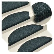 vidaXL Selbstklebende Treppenmatten 5 Stk. Grün 56x17x3 cm Nadelvlies