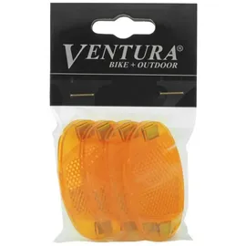Ventura Unisex – Erwachsene Speichenreflektor Set, 4 Stück, mit deutschem Prüfzeichen, orange Cicli Bonin_CVC009