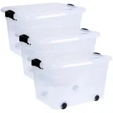 Siena Garden Siena HOME Aufbewahrungsbox Anzio 60 l 3er-Set mit Rollen