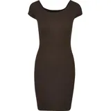 URBAN CLASSICS Kleid Shirtkleid Braun 44