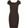 URBAN CLASSICS Kleid Shirtkleid Braun 44