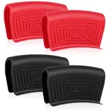 LXUEJIE 4 Stück Silikongriffe für Töpfe, Silikon Topfgriffe Rutschfest Hitzebeständig Topfgriff Schutzhülle Helfen Griff Halter für Ofenschalen Gusseiserne Bratpfannen Küche Kochen Backen