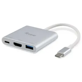 Equip USB-C auf HDMI, USB-A, 60W USB PD Adapter 0,15 m Weiß
