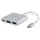 Equip USB-C auf HDMI, USB-A, 60W USB PD Adapter 0,15 m Weiß