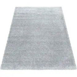 Hochflor-Teppich AYYILDIZ TEPPICHE "BRILLIANT 4200", silber (silberfarben), B:280cm H:50mm L:370cm, Polypropylen (PP), Teppiche, Langflor, auch als Läufergröße