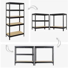 Proregal Mega Deal 2x Schwerlastregal Rivet HxBxT 180 x 90 x 45 cm Freizeit, Heimwerken, Werkstatt, Schwerlastregale