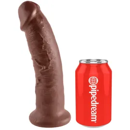 KING COCK Dildo 23 cm mit Saugnapf - Braun