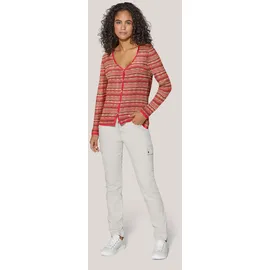 Madeleine Strickjacke mit mehrfarbigem Streifenmuster rot 40