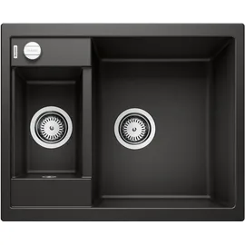 Blanco Metra 6 schwarz rechts Einbau von Oben Granit 615 x 500 mm Excenterbetätigung
