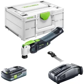 Festool VECTURO OSC 18 E-Basic Akku Oszillierer 18 V Starlock Max Brushless + 1x Akku 4,0 Ah + Schnellladegerät + Systainer