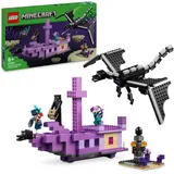 LEGO Minecraft The Ender Dragon and End Ship, Toy for 8 Plus Year Old boys & Gir