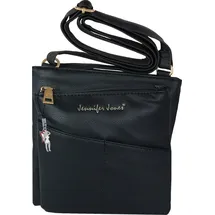 Jennifer Jones Leather Umhängetasche Damen schwarz
