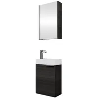 Planetmöbel Badmöbel-Set 40cm mit Spiegelschrank (Anthrazit)