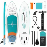Surfstar Aufblasbares Stand-Up-Paddle-Board mit Schweißtechnologie, Paddleboard für Erwachsene, ultrabreit Sup-Board mit Kamerahalterung und Sup-Zubehör, mehr Balance für alle Fähigkeitsstufen