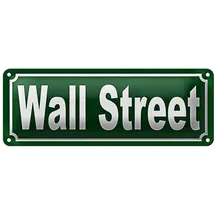 dekodrom DekoDrom® Blechschild 27x10 cm Wall Street New York Finanzen Börse Manhattan Wand Deko Bar Kneipe Cafe Sammler Geschenk