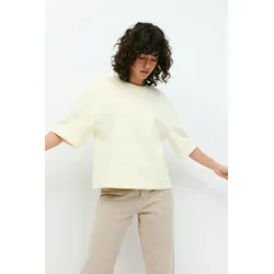 Gina Tricot - Basic boxy tee - t-shirts - Gelb - L - Dame - Gelb - L