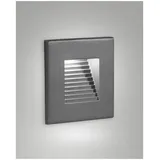 Fabas Luce Stufenbeleuchtung Aluminium IP65 3W inkl. LED-Lampe Dunkel Grau