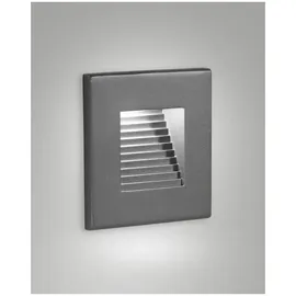 Fabas Luce Stufenbeleuchtung Aluminium IP65 3W inkl. LED-Lampe Dunkel Grau