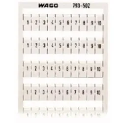 5St. Wago 793-502 WMB-Multibeschriftungssystem Aufdruck waagerecht 1...10 (10x) ...