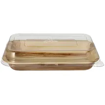 Papstar Palmblatt-Schale eckig beige 5 cm x 14 cm x 20 cm 400 ml 10-teiliges Set