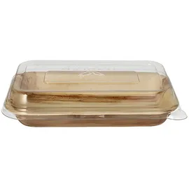 Papstar Palmblatt-Schale eckig beige 5 cm x 14 cm x 20 cm 400 ml 10-teiliges Set