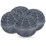 Relaxdays Waschball, 4er Set, Waschkugel für Waschmaschine, ökologisch, hautfreundlich, Waschen ohne Waschmittel,