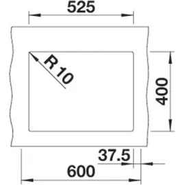 Blanco Rotan 340/160-U softweiß + Handbetätigung