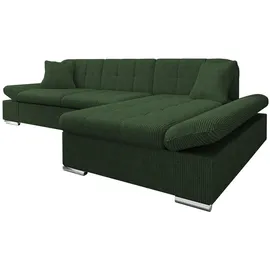 Mirjan24 Ecksofa Malwi Cord 2-Sitzer Grün