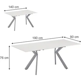 Vicco Esstisch Trill, 140 x 90 cm ausziehbar