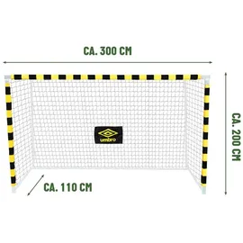 Umbro Fußballtor Schwarz/Gelb 300 x 200 x 110 cm