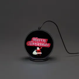 Konstsmide 3D Hologrammkugel Merry Christmas schwarz