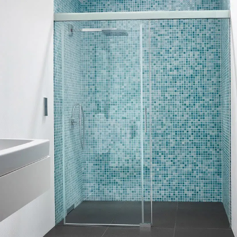 Koralle S606Plus Schiebetür für Nische Typ DSN2 L VC1310QA, Duschkabinen, silber hochglanz/hochglanz