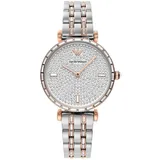 Emporio Armani Silver Steel Quartz Ladies Watch - Silber/Silber