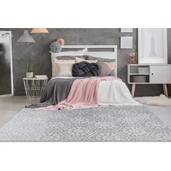 Lalee.Avenue Kayoom Teppich Monroe 200 Grau / Blau - YW5DL-80-300-E