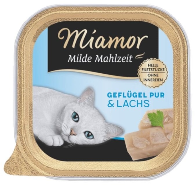 MIAMOR Milde Mahlzeit Poultry Pure&Salmon 100g