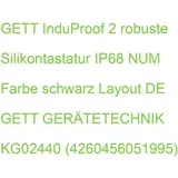 Gett TKG-105-IP68-BLACK-USB-DE Kabelgebunden Tastatur Deutsch, QWERTZ Schwarz IP68 Wasserdicht und s