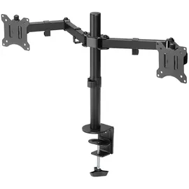 goobay Doppel-Monitorhalterung Flex schwarz