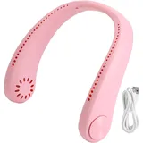 Lüfterblattloser Usb-nackenventilator, Leise Und Tragbar, Leicht Für Sport, Reisen Und Büro – Pink