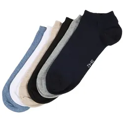 TOM TAILOR Herren Sneakersocken im 6er-Pack, blau, Uni, Gr. 43-46