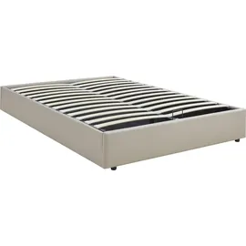 [en.casa] Polsterbett Nola 140x200 cm Leinen Beige